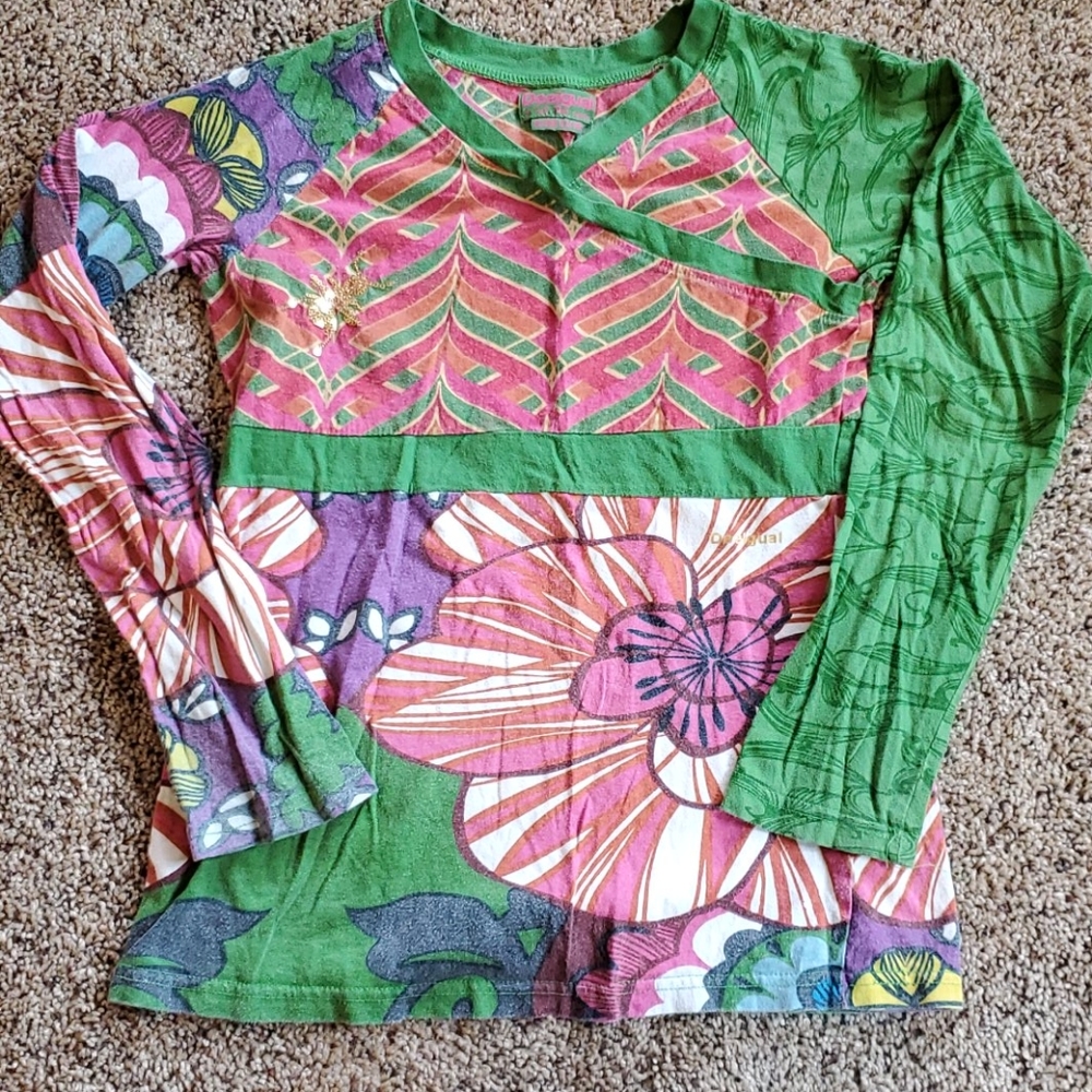 Girls Desigual Patterned Top